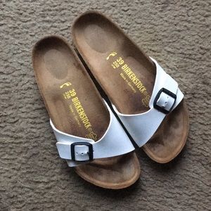 White Size 39 Birkenstock Slip On Sandal